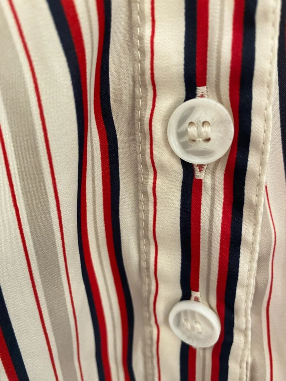 Free People ‘Mad About You’ Striped Button Down Blouse Fits Oversized XS - Picture 4 of 9